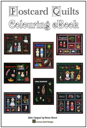 Postcard Quilts Colouring eBook