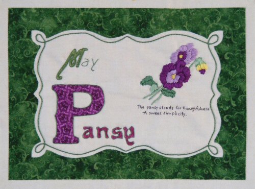 Celebrating Flowers Block of the Month -  May Pansy