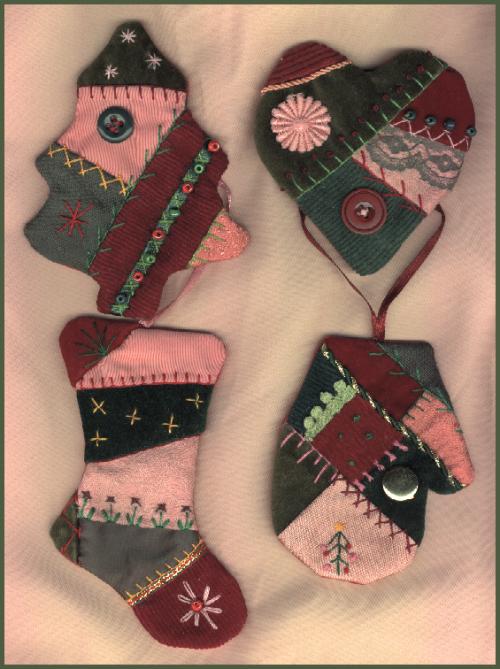 Crazy Quilt Ornaments