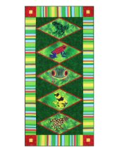 Harlequin Frogs Printable Quilt Note Cards