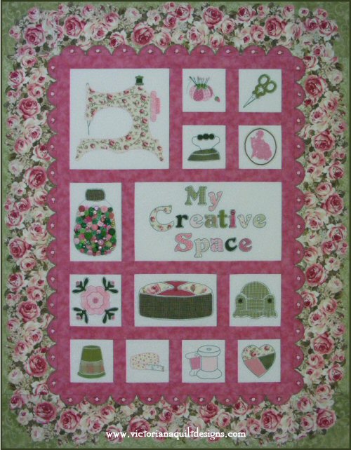 Rose Cottage Sewing Room Quilt Pattern