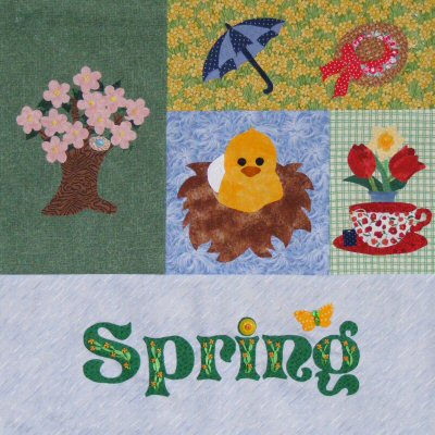Seasonally Spring Quilt Section
