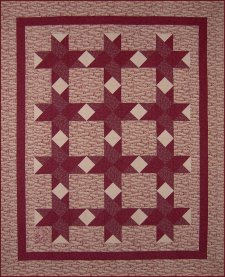 Tumbler Star Featured Fabric Quilt Pattern