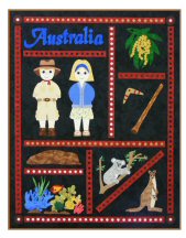 Australia Quilt Printable Note Card