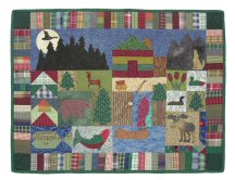 Northwoods Cabin Quilt Printable Note Card