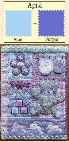 Let's Play 2025 April Blue & Purple Mini Quilt