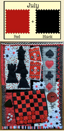 Let's Play 2025 July Red & Black Mini Quilt