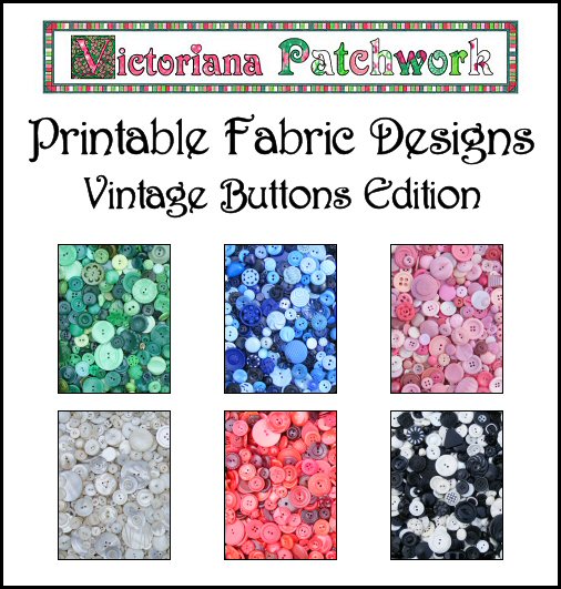Vintage Buttons Printable Fabric Designs Edition