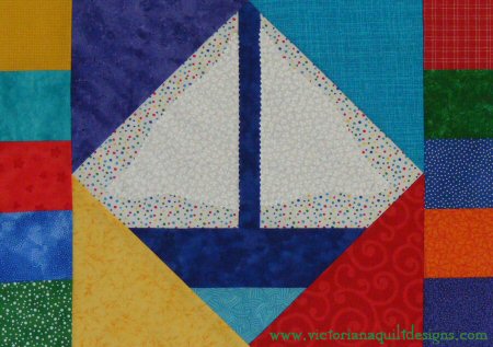 A Touch of Fun! July Sailboat Block