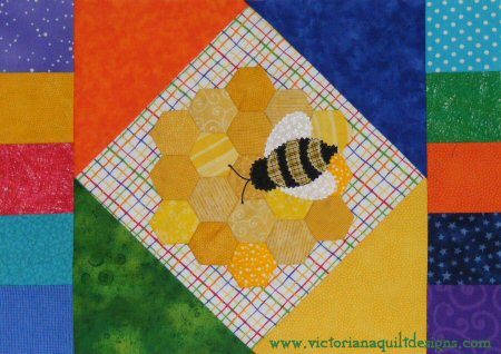 A Touch of Fun! August Beehive & Bee Block