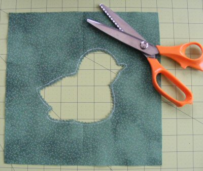 Cut away inside the Shape with Pinking Shears