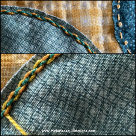 Let's Play June Close Up of  Dressing up a basic Backstitch