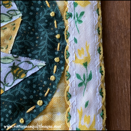 Let's Play June Close Up of the Embroidery Detail.