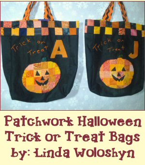 Patchwork Halloween Trick or Treat Bag