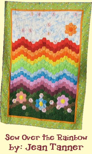 Sew Over the Rainbow Hexie Quilt