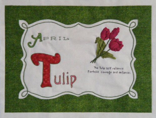 Celebrating Flowers Block of the Month -  April Tulips