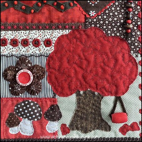 Let's Play January Close Up of Maple Tree & Polka Dot Mushrooms