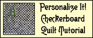 Personalize It! Checkerboard Lap Quilt Tutorial