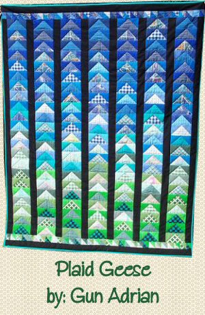 Scraps - Plaid Geese Quilt Pattern