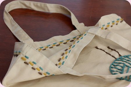 Handwork Yarn Embroidered Knitting Bag Tutorial