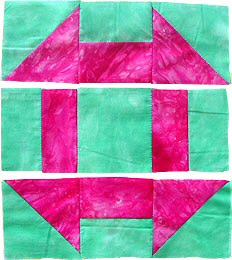 Hole in the Barn Door Quilt Block Layout