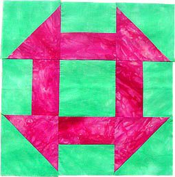 Hole in the Barn Door Quilt Block