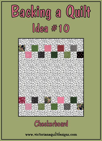 Backing a Quilt Idea #10 - Checkerboard