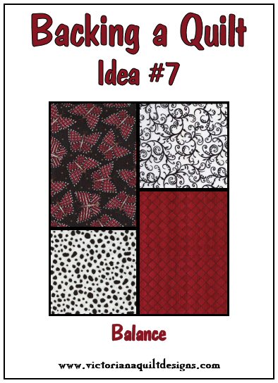 Backing a Quilt Idea #7 - Balance