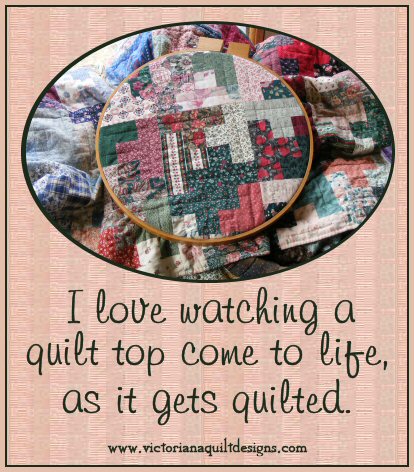 I love watching a quilt top come to life, as it gets quilted.