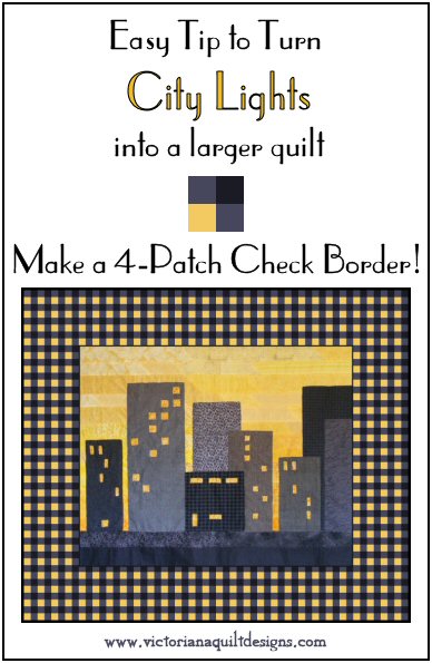 City Lights Quilt Pattern with a Border