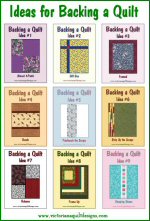 Ideas for Backing a Quilt Pattern Series