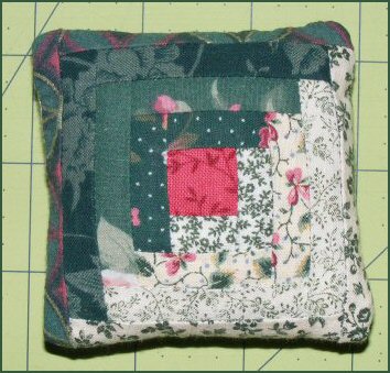 Log Cabin Block Pincushion