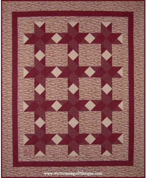 Tumbler Star Featured Fabric Quilt Pattern