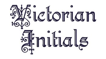 Victorian Initials Bluework Embroidery Pattern