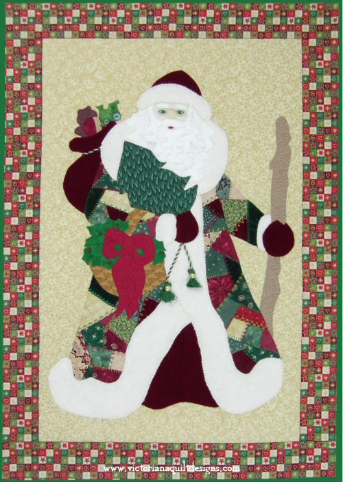 Crazy Quilt Father Christmas Quilt Pattern