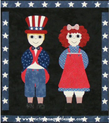 Close Up of  Postcards from... USA Quilt