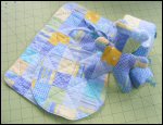 Baby Patchwork Bib, Burp Cloth, Teddy Bear & Soft Blocks