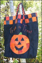 Patchwork Halloween Trick or Treat Bag