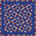 Half Square Triangles Scrap Quilt Pattern