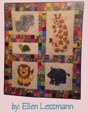 Stuffies Baby Quilt by Ellen Lessmann