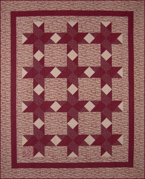 Tumbler Star Featured Fabric Quilt