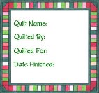 Red & Green Printable Quilt Label 