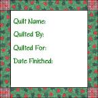 Christmas Printable Quilt Label 