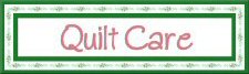 Printable Quilt Care Instructions