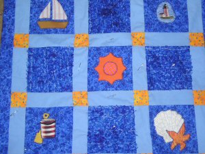 Baby Quilt with Summer Theme