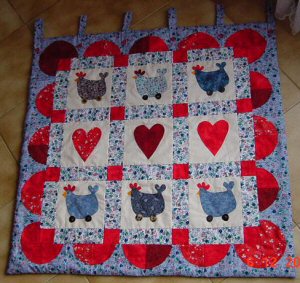 Hearts & Chickens Quilt