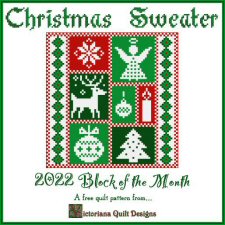 Christmas Sweater 2022 Free Block of the Month