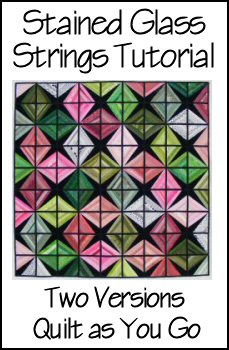 Stained Glass Strings Quilt as You Go Tutorial